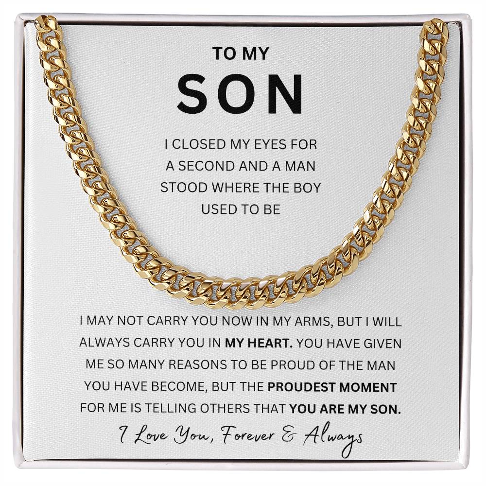 To My Son - Cuban Link Chain