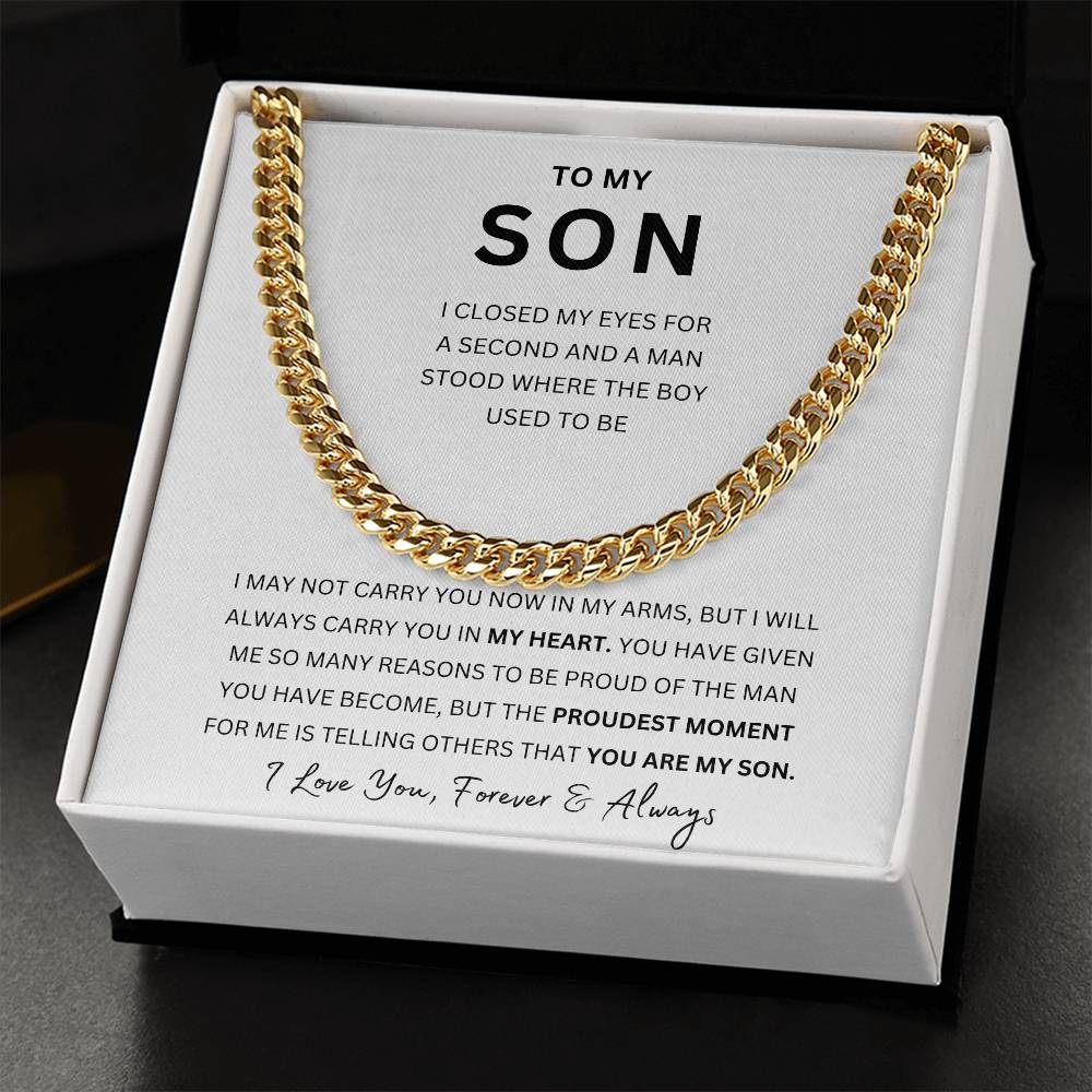 To My Son - Cuban Link Chain