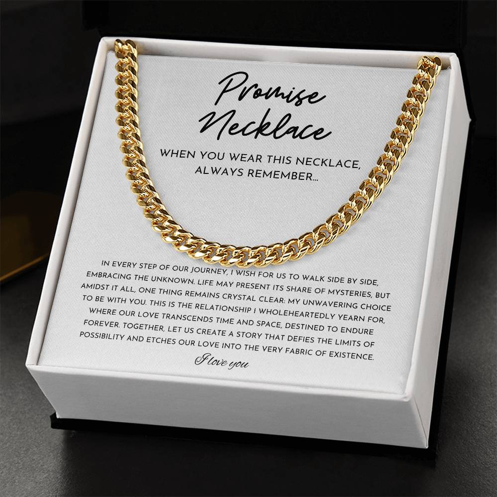 Promise Necklace - Cuban Link Chain