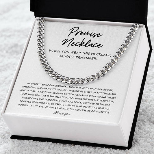 Promise Necklace - Cuban Link Chain