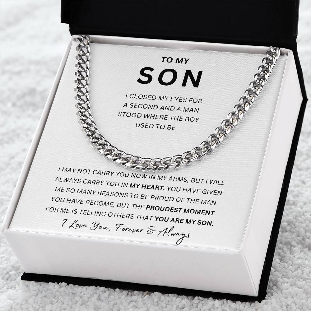 To My Son - Cuban Link Chain