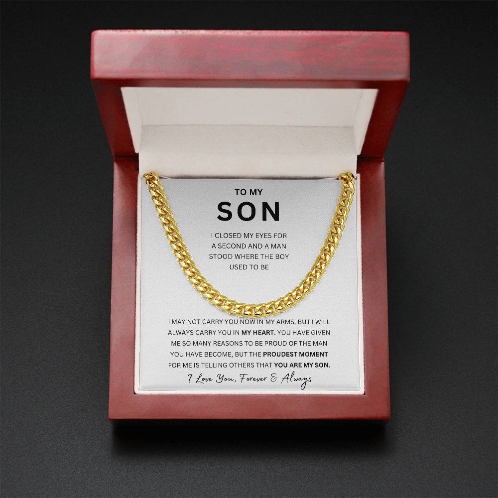 To My Son - Cuban Link Chain