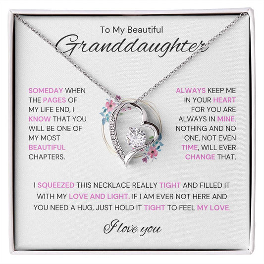 To My Granddaughter - Eternal Love Necklace